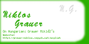 miklos grauer business card